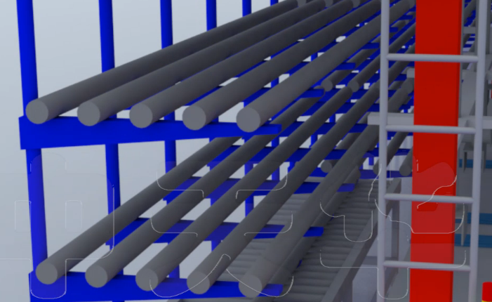 超长棒料物体立库解决方案